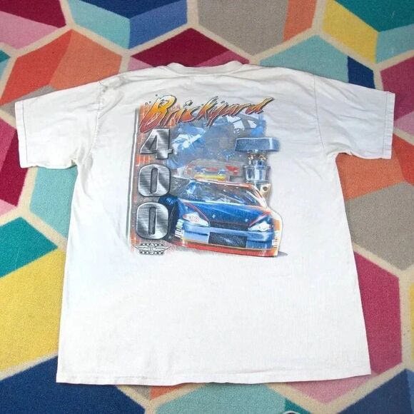 Brickyard 400 Racing Tshirt‎ Large Gildan 27.5x 21 - Picture 2 of 2